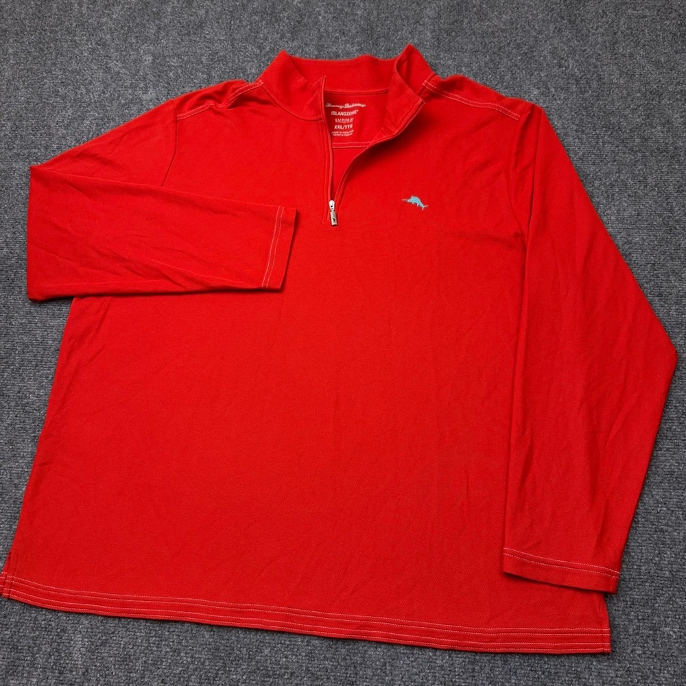Tommy Bahama Emfielder IslandZone Half-Zip Pullover Mens XXL Supima Cotton Golf